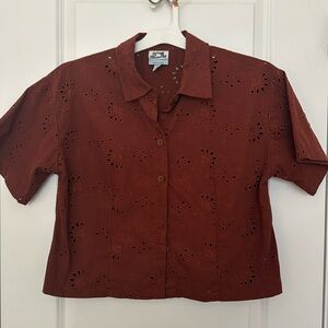 Future Collective Eyelet Blouse